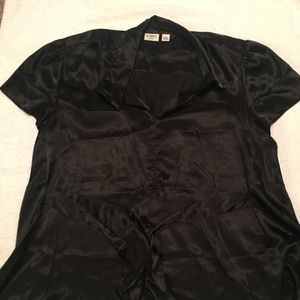 Black silk top by Cato